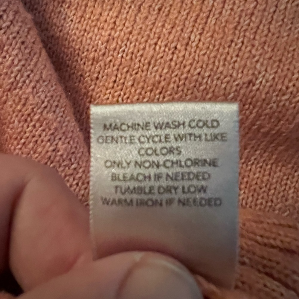 Christopher & Banks Turtle Neck Sweater with Front Pockets Pink Women’s Size XL - Picture 8 of 9